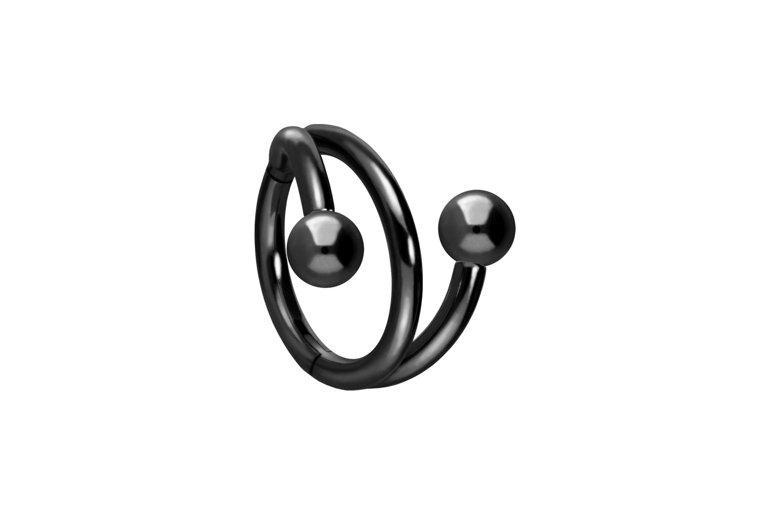 Titan Segmentring Clicker Piercing mit Innengewinde 3 RINGE + 2 KUGELN